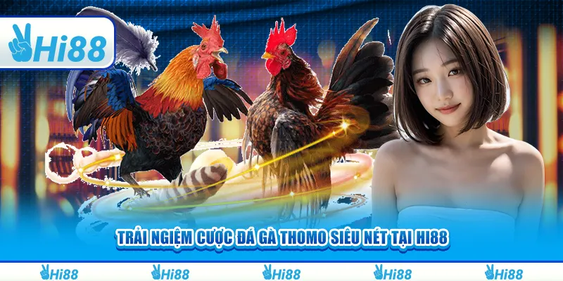 Trải nghiệm cược đá gà thomo siêu nét tại nhà cái hi88